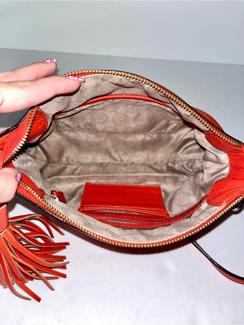 Michael Kors structured orange